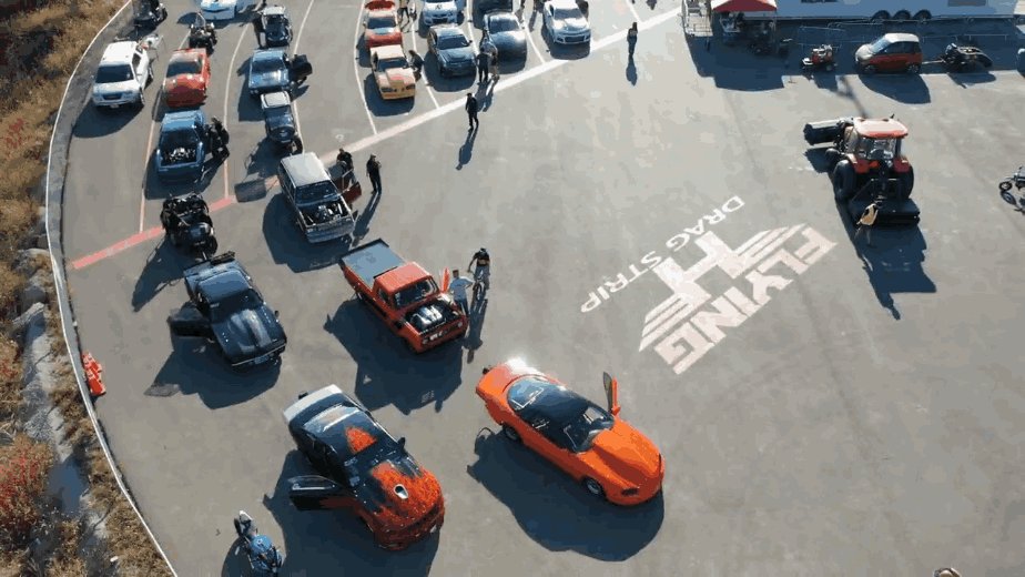Aerial — Car Show Overhead